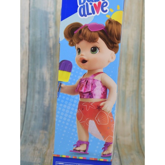 Baby Alive Sunshine Snacks Doll Eats & Poops Waterplay Brown Hair Pink Clothes - Picture 3 of 6
